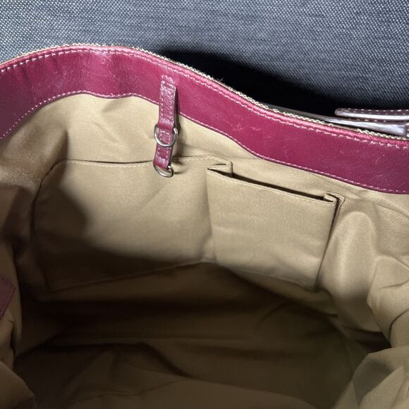 Coach Leatherware est 1941 Signature Canvas and Leather Shoulder Handbag EUC - Picture 12 of 15